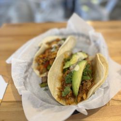 Puerco Rojo and Chicken Fajita