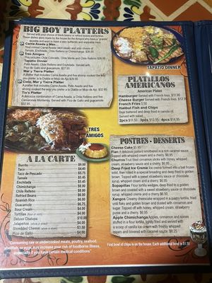 Menu photo 2 El Tapatio Coquille, OR