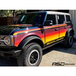 PSD Ink - Really cool classic decals that we got to design and install on a Bronco Badlands.
