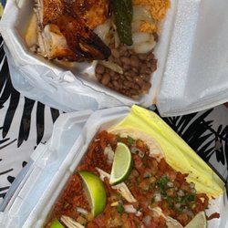 Half Chicken plate & Tacos
