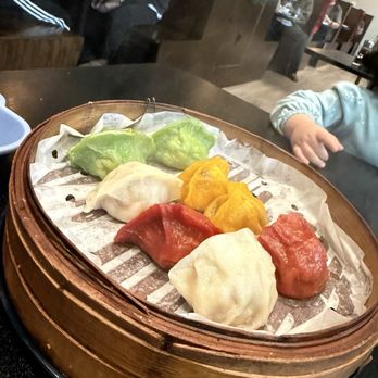 Chef Sun's Noodle & Dumpling - R1. Rainbow Dumplings (8) R1. 多彩水饺 (8Pcs) - Chinese Near Me - Plano, Texas