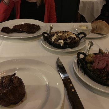 801 Chophouse - Filet Mignon 16 oz. Ribeye Brussels Sprouts Mushroom Pan Roast - Steakhouses Near Me - Denver, Colorado