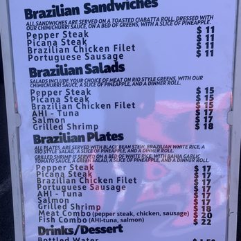 Brazilian Churrasco - Menu - Food Trucks Near Me - Clovis, California