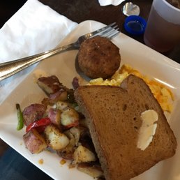 Southern Salmon Cake Breakfast