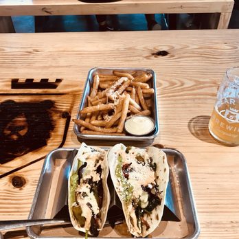 Bear King Brewing Co. - Truffle fries & veggie tacos - Breweries Near Me - Marble Falls, Texas Bear King Brewing Co. - Truffle fries & veggie tacos - Breweries Near Me - Marble Falls, Texas
