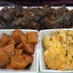 Rio Restaurant & Lounge - Ox tail Mac And Cheese and candied yams