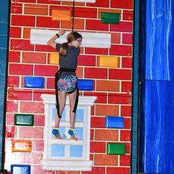 Urban Air Trampoline and Adventure Park - Climbing the wall!