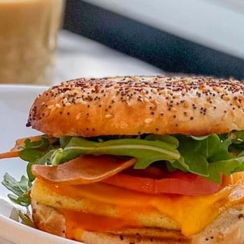 Coco Bistro & Bar - Cholula Bacon, Cheese & Egg Bagel - Coffee & Tea Near Me - Chapel Hill, North Carolina Coco Bistro & Bar - Cholula Bacon, Cheese & Egg Bagel - Coffee & Tea Near Me - Chapel Hill, North Carolina