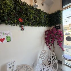 Seating are with cute aesthetics
