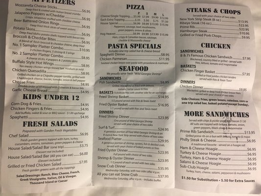 Menu photo 6 B & J's Steaks & Seafood Darien, GA