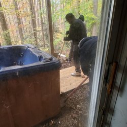 Yard Surgeon - Prepping the site to remove an old hot tub.