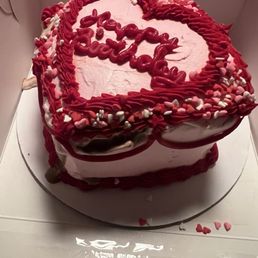 Lopsided amateur mess of a cake