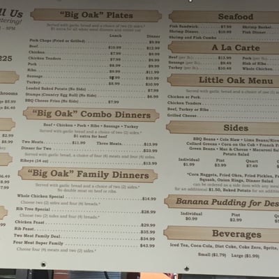 Menu photo 1 Big Oak BBQ Jacksonville, FL Menu photo 1 Big Oak BBQ Jacksonville, FL