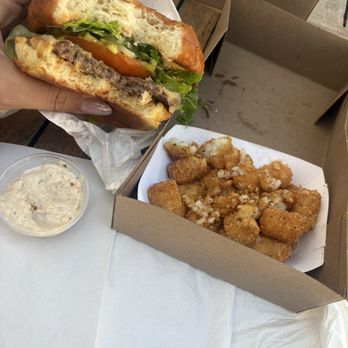 The Corner Post - Cheeseburger and tots :). - Burgers Near Me - Wildomar, California The Corner Post - Cheeseburger and tots :). - Burgers Near Me - Wildomar, California