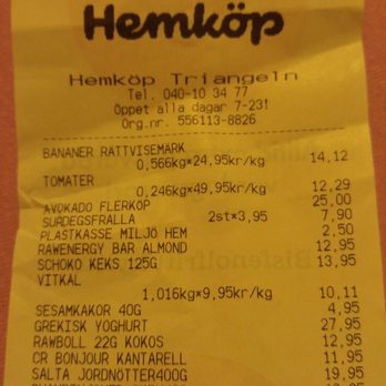Hemköp - 2.2.17. Was able to get lots of items. Just look for store brand stuff & on sale. - Grocery Near Me - Malmö, M Hemköp - 2.2.17. Was able to get lots of items. Just look for store brand stuff & on sale. - Grocery Near Me - Malmö, M