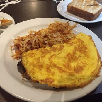Denny's - Crossroads - Philly cheesesteak omelette with a side of bread of your choice and loaded shredded hash. - American Near Me - Calgary, Alberta Denny's - Crossroads - Philly cheesesteak omelette with a side of bread of your choice and loaded shredded hash. - American Near Me - Calgary, Alberta