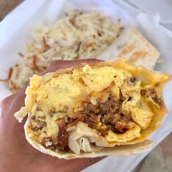 The Roost - Inside the chorizo breakfast burrito