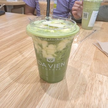 Da Vien Coffee - Banana Matcha Latte: 9.5/10. Fresh banana cold cream perfectly balances earthy matcha. Creamy, unique, & a total must-try. - Coffee & Tea Near Me - Milpitas, California