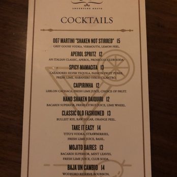 Baires Grill - Weston - Cocktail menu - Argentine Near Me - Weston, Florida Baires Grill - Weston - Cocktail menu - Argentine Near Me - Weston, Florida
