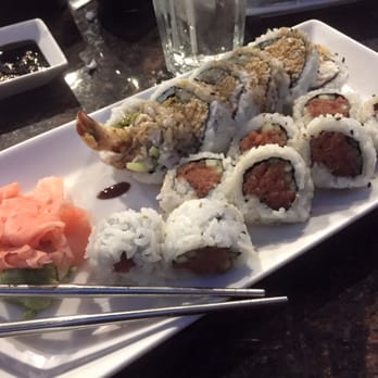 MK's Sushi - Shrimp tempura, and spicy tuna rolls. Delicious! - Sushi Bars Near Me - Bedford, Texas