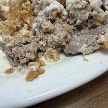 Texas Cafe Diner - Chicken Fried Steak. Not good! Meat pounded to paper thin. Very tough. Can't eat it! - Waffles Near Me - Greenville, Texas