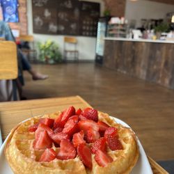The Coffee Box - Waffles with extra strawberries on top. My favorite!