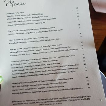 Vecina - Menu - Latin American Near Me - Phoenix, Arizona