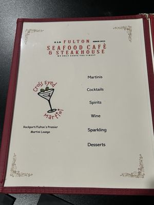 Menu photo 1 Cross Eyed Martini Rockport, TX