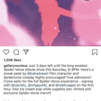 Nucleus - An instagram post that the signing would happen in the first hour. Nothing about it being limited to the first 75 people in line. - Art Galleries Near Me - Alhambra, California