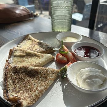 Sweet Moon - Regular crepes with sour cream, a sweet glaze and homemade strawberry jam. - Bakeries Near Me - Chicago, Illinois Sweet Moon - Regular crepes with sour cream, a sweet glaze and homemade strawberry jam. - Bakeries Near Me - Chicago, Illinois
