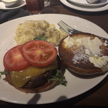 J. Alexander's - Steak burger with smashed potatoes - New American Near Me - Oak Brook, Illinois