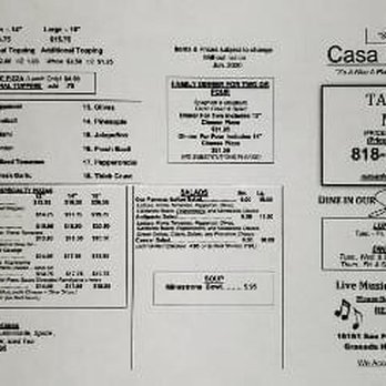 Casa De Pizza - Takeout menu - Pizza Near Me - Granada Hills, California Casa De Pizza - Takeout menu - Pizza Near Me - Granada Hills, California