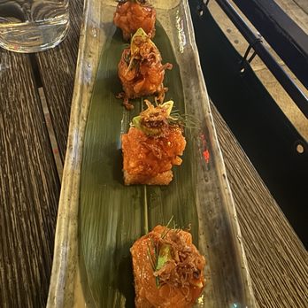 Crave Sushi Bar - Spicy salmon on crispy rice - Japanese Near Me - New York, New York Crave Sushi Bar - Spicy salmon on crispy rice - Japanese Near Me - New York, New York