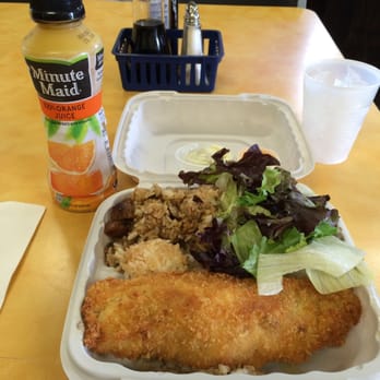 Max & Lucy's - Early lunch. Panko opakapaka, fried rice, brown rice, tossed salad and orange juice on the rocks...see the rocks! - New American Near Me - Honolulu, Hawaii Max & Lucy's - Early lunch. Panko opakapaka, fried rice, brown rice, tossed salad and orange juice on the rocks...see the rocks! - New American Near Me - Honolulu, Hawaii