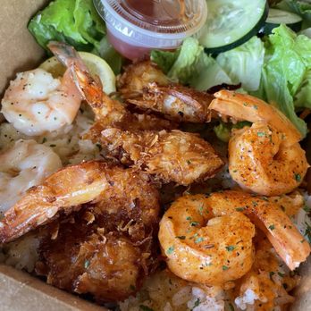 Coco Shrimp - Richardson - Sampler with Lemon Herb (GF) Coco Shrimp Spicy (GF) and ginger dressing - Hawaiian Near Me - Richardson, Texas Coco Shrimp - Richardson - Sampler with Lemon Herb (GF) Coco Shrimp Spicy (GF) and ginger dressing - Hawaiian Near Me - Richardson, Texas