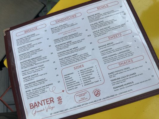 Menu photo 2 Banter New York, NY