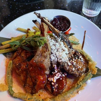 Poor Calvin's - Lamb with goat cheese and jelly - Asian Fusion Near Me - Atlanta, Georgia Poor Calvin's - Lamb with goat cheese and jelly - Asian Fusion Near Me - Atlanta, Georgia