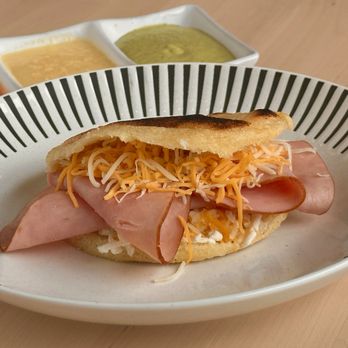 Mi Venezuela - a ham sandwich with cheese and sauce - Venezuelan Near Me - Vernon, California