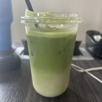1928 Mill House Coffee - Matcha w/ caramel flavor and oat milk - Coffee & Tea Near Me - Haw River, North Carolina