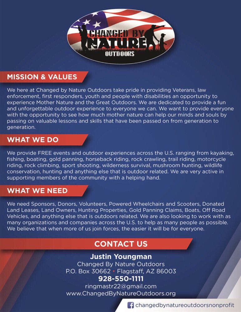 Changed By Nature Outdoors - social services organization in Flagstaff, AZ