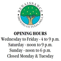 Renaissance Brewing Company - Hours