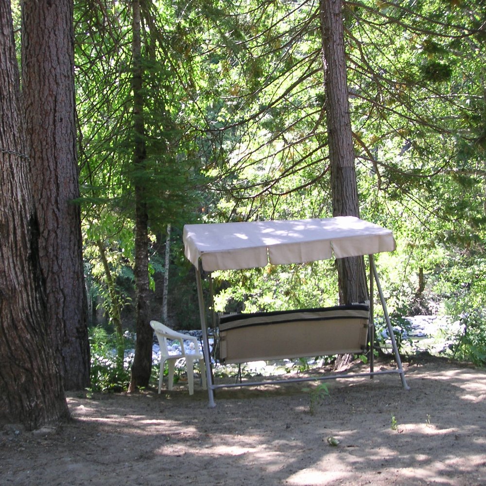Bonanza King Resort - swing overlooks Creek - Resorts Near Me - Trinity Center, California Bonanza King Resort - swing overlooks Creek - Resorts Near Me - Trinity Center, California