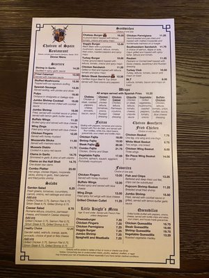 Menu photo 5 Chateau of Spain Newark, NJ