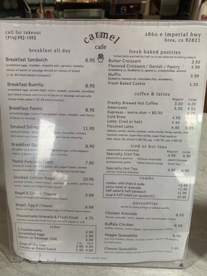 Menu photo 6 Carmel Cafe Brea, CA