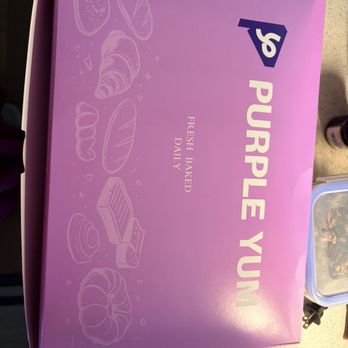 Purple Yum - Nice logoed box - Custom Cakes Near Me - Louisville, Kentucky