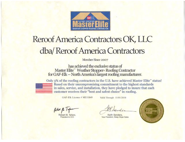 Slide of Reroof America Contractors