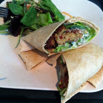 Peacock Cafe - Falafel wrap with side salad - American Near Me - Hamilton Township, New Jersey Peacock Cafe - Falafel wrap with side salad - American Near Me - Hamilton Township, New Jersey