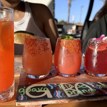 Finney's Crafthouse - Camarillo - Margarita flight + strawberry cocktail - New American Near Me - Camarillo, California