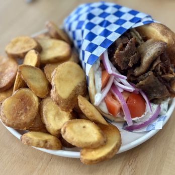Grape Leaf Greek Kouzina - Classic Gyro combo. ( ^_^)b - Greek Near Me - Glendora, California Grape Leaf Greek Kouzina - Classic Gyro combo. ( ^_^)b - Greek Near Me - Glendora, California