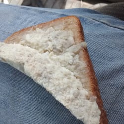 Alturas Chevron Food Court - My chicken salad sandwich I paid $3 for....